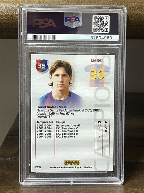 Panini Lionel Messi Mega Cracks Barca Campio Psa Ebay