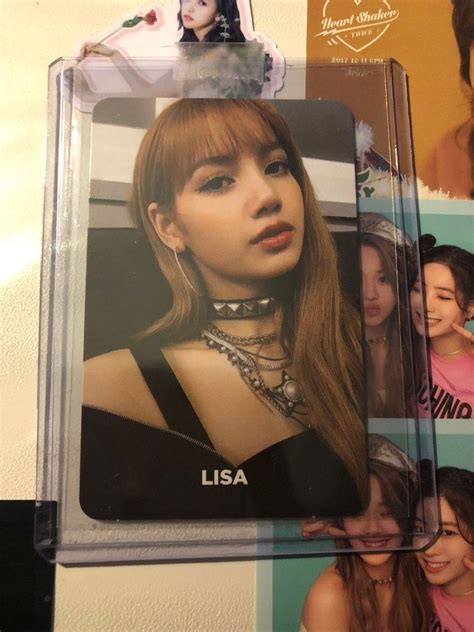 Lisa Official Photocard Blackpink St Mini Album Square Up Black Ver