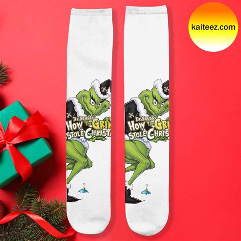 Grinch X NFL New Orleans Saints Christmas Socks Kaiteez