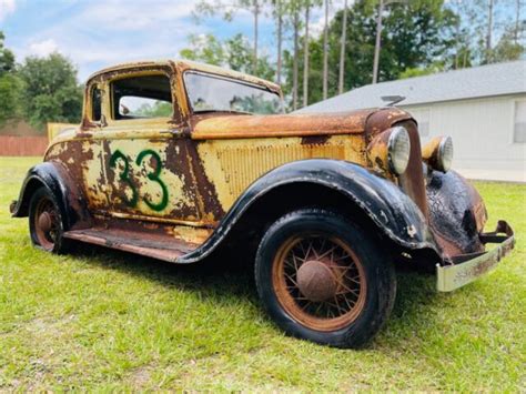 1933 Plymouth 5 Window Coupe Rumble Seat Hot Rod Garage Barn Find NO RESERVE For Sale
