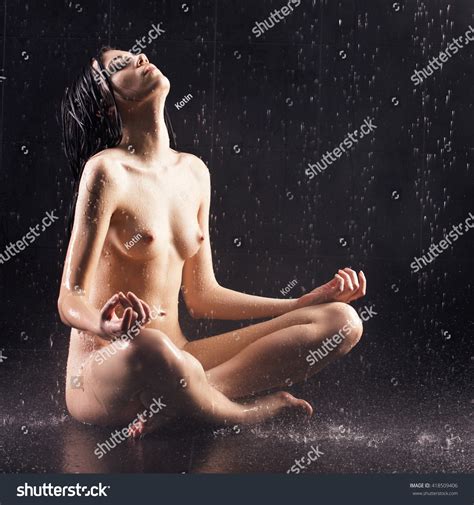 Nude Woman Sitting Lotus Position Stock Photo Shutterstock