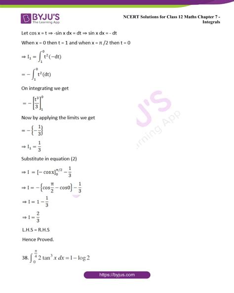 Ncert Solutions For Class 12 Maths Chapter 7 Integrals Miscellaneous Exercise Download Free Pdfs