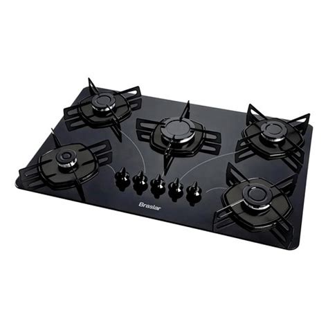 Fogão Cooktop 5 Bocas a Gás Ultra Chama 127V 220V Bivolt Acendimento