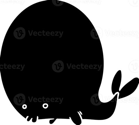 cartoon whale solid black icon 41046560 PNG