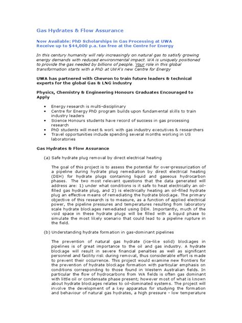 Gas Hydrates And Flow Assurance Pdf Natural Gas Pipeline Transport