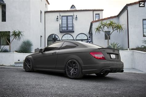 Gray Mercedes C Class Done Right And Fitted With Blacked Out Grille