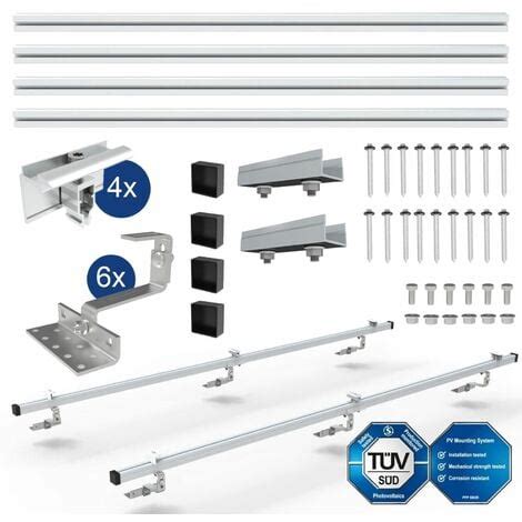 Nuasol Soporte Para Panel Solar Juego De Montaje Fijaci N Para Tejado