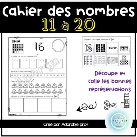 Cahier des chiffres et des nombres 0 à 20