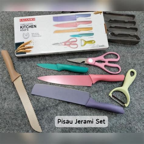 Jual Pisau Set Jerami Gunting Dapur Warna Set Pisau Buah Roti Serbaguna