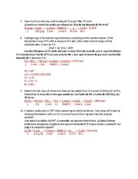 Electroplating And Electrolysis Practice Esl Spanish Version By Schrim