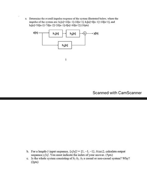 Solved A Determine The Overall Impulse Response Of The