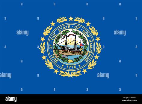 New Hampshire state flag Stock Photo - Alamy