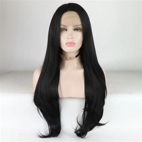 Fantasy Beauty Black Synthetic Lace Front Wig Realistic Looking Light ...