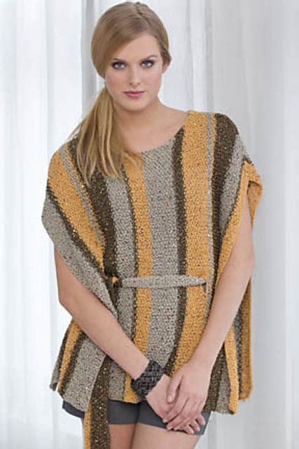 Ravelry Anna Maria Striped Poncho Pattern By Irina Poludnenko