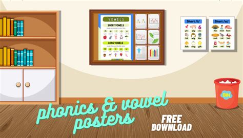 Colorful Phonics And Vowel Posters Now Free To Print