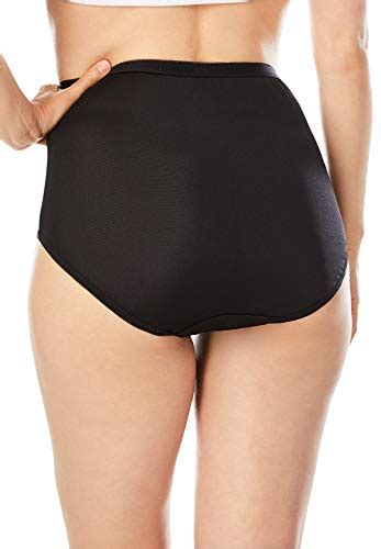 Comfort Choice Womens Plus Size 5 Pack Nylon Full Cut Brief Underwear