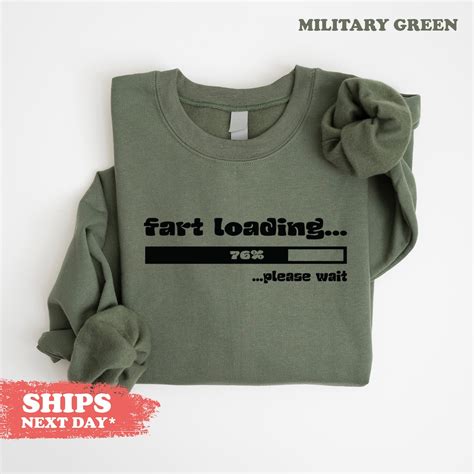 Fart Loading Funny Sweatshirt Humor Hoodie Joke Toilet Gag Crewneck For Men Ts For Dad