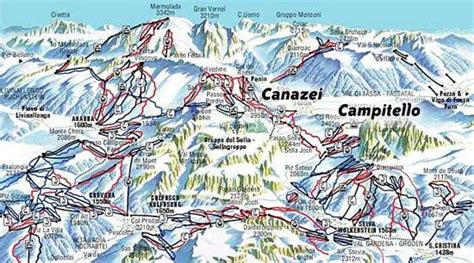 Val Di Fassa piste map