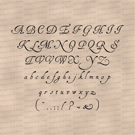 Old Writing Font Alphabet