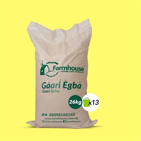 Garri Egba Cassava Flakes 26kg Farmhouse