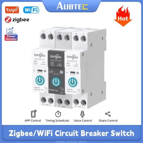 Commutateur De Disjoncteur Intelligent Tuya Zigbee Wifi Avec Mesure P