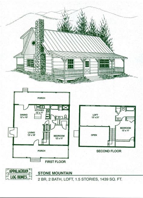 Amazing Log Cabin Floor Plans With 2 Bedrooms And Loft - New Home Plans Design