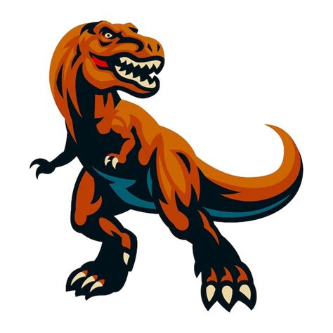 Premium Vector Angry Trex Dinosaur Mascot Illustrasion