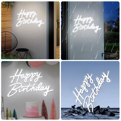 Happy Birthday Neon Sign For All Partys Large Size X Inch Led