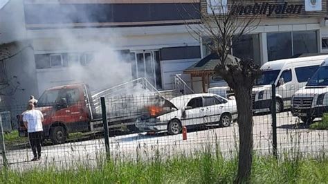 Seyir halindeki araç alevlere teslim oldu Zonguldak Pusula Son Dakika