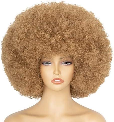 Amazon S Afro Wig For Women Honey Blonde Short Afro Kinky