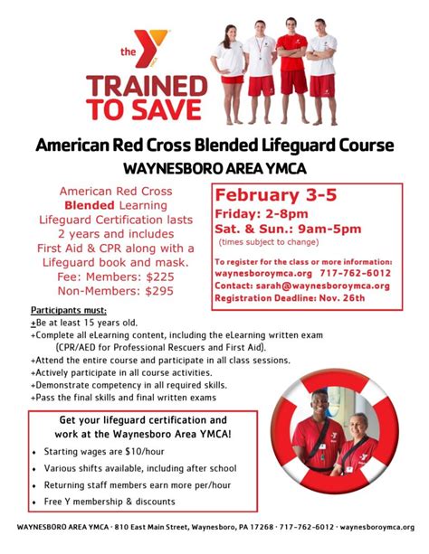 Cpr First Aid And Lifeguard Training Waynesboro Ymca