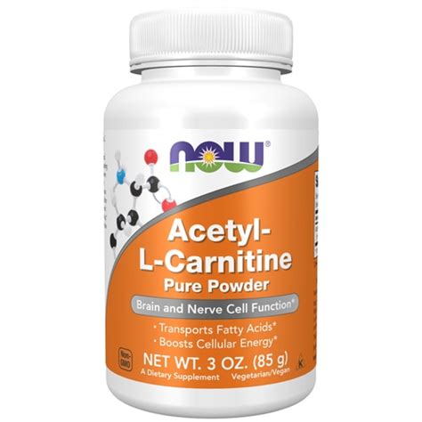 NOW Acetyl-L-Carnitine Powder -- 3 oz - Vitacost