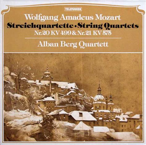 Lp レコード アルバン・ベルク四重奏団のモーツァルト弦楽四重奏曲第20、21番 独telefunken 3609