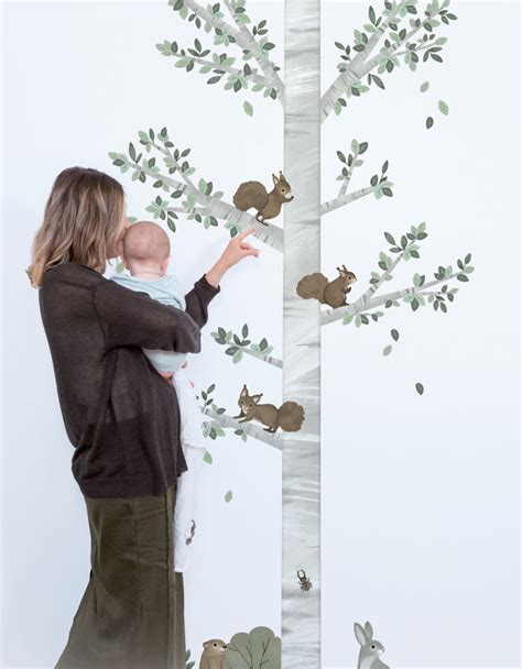 Lilipinso Kharu Muurstickers Xl Big Birch Tree Grasonderjevoeten Nl