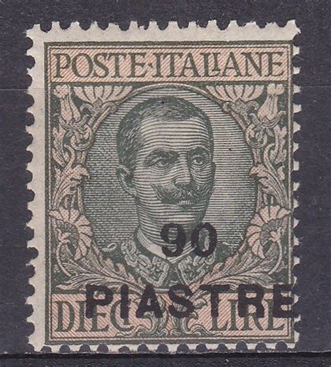 Kingdom Of Italy 1922 Levant 90 Pi On 10 Lire 9 Catawiki