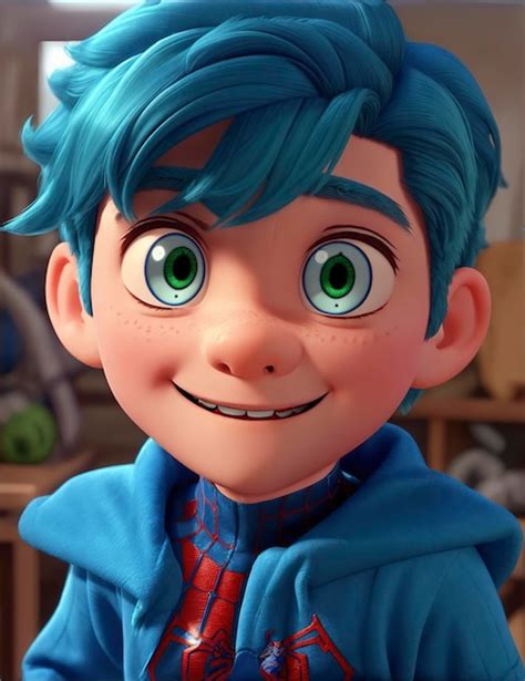 Premium Ai Image Boy Superhero 3d Pixar Style