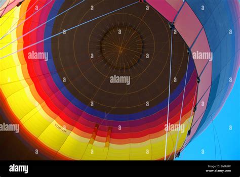 Hot Air Balloon Adventures Flying Over The Desert Stock Photo Alamy