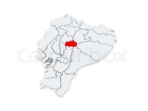 Map of Tungurahua. Ecuador. | Stock image | Colourbox