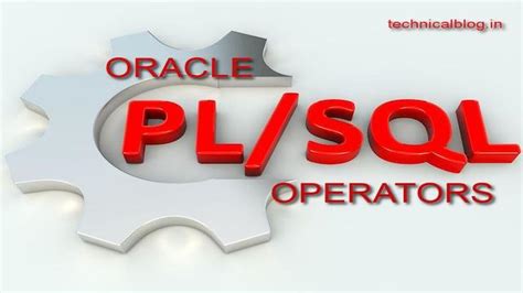 Operators In Pl Sql Oracle Pl Sql Tutorials