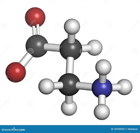 Beta Alanine Molecule It Is Naturally Occurring Beta Amino Acid