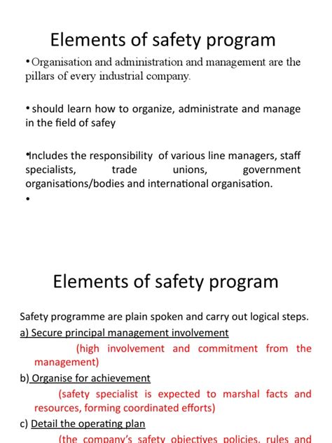 Elements Of Safety Program Pdf