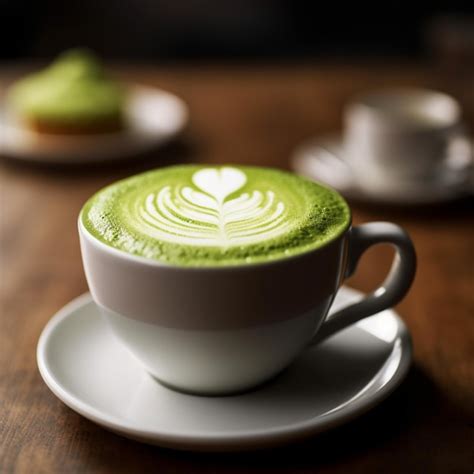 Premium Photo | Green tea matcha latte or matcha green tea latte