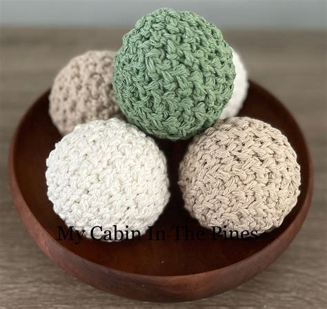 Yarn Ball Bowl Fillers Decorative Balls Set Of 5 Etsy