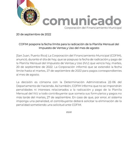 Corporaci N Del Financiamiento Municipal Cofim