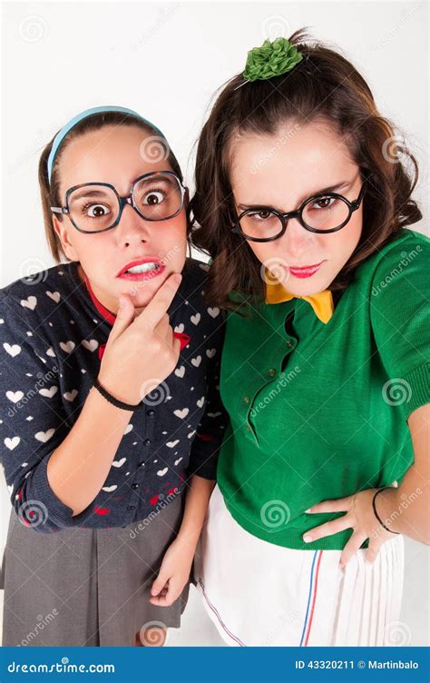 Young Nerdy Girls Stock Image Image Of Nerd Confused 43320211