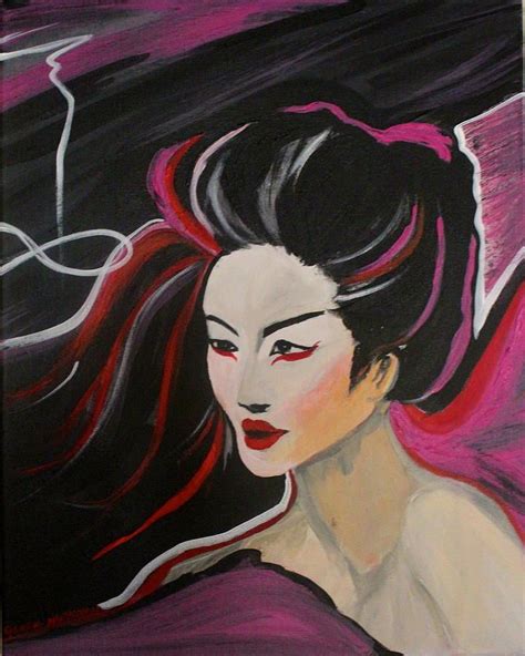 Asian Art Geishas Geisha By Night Painting Geisha By Night Fine Art Print Art Night