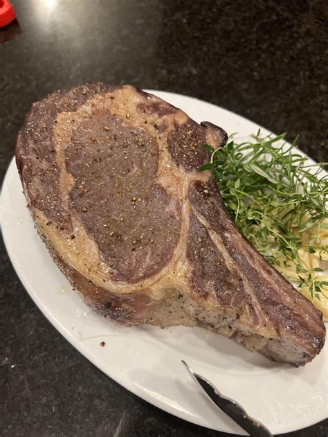 Dry Aged Ribeye Reverse Seared And Basted In Rosemary Thyme Garlic