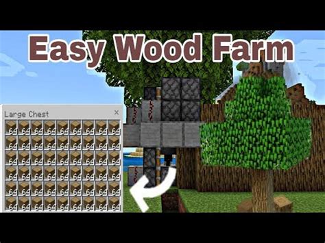 Easy Automatic Tree Farm For Minecraft Bedrock 1 19 Simple And Easy 1