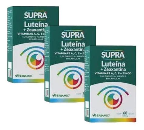 3uni Supra Luteína Zeaxantina 500mg Herbamed 60 Cápsulas MercadoLivre