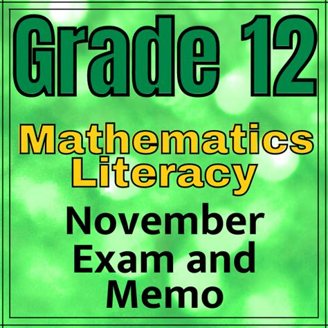 Grade Mathematical Literacy November Paper And Memo Teacha